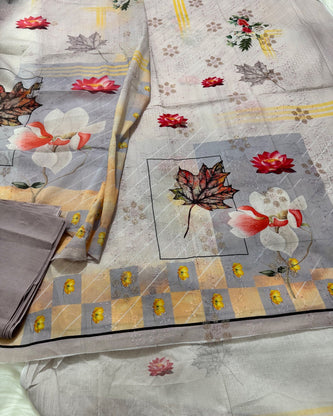 Luxury Cotton Sequence work (unstitch) 02