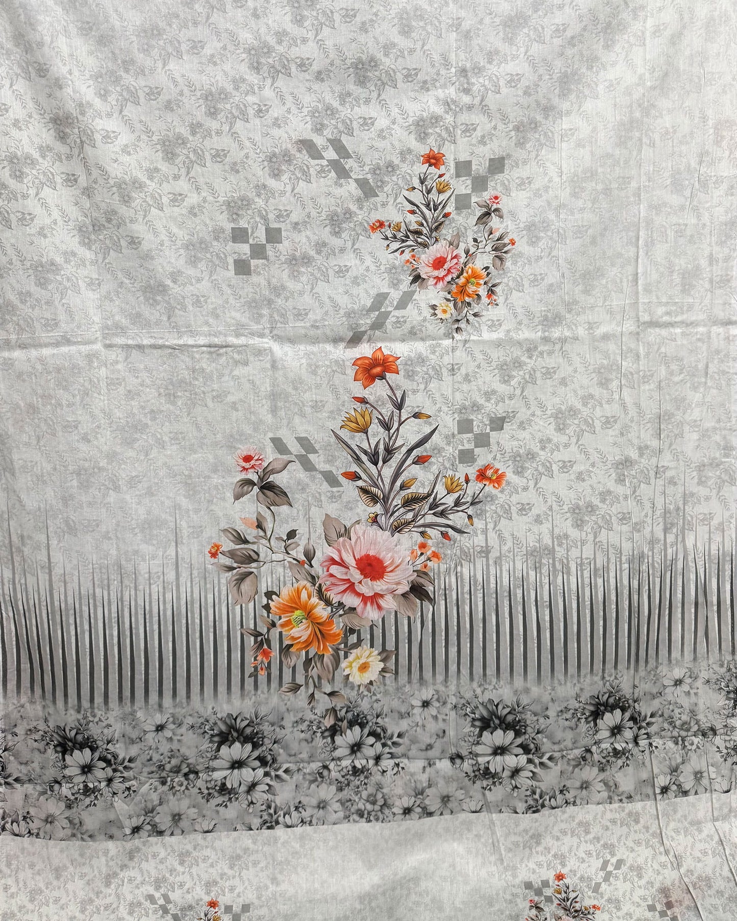 Luxury Cotton Sequence work (unstitch) 05