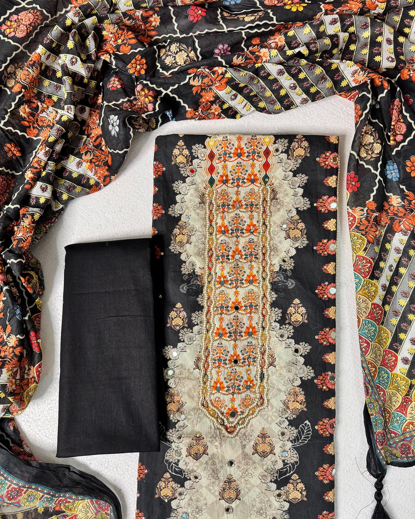 Pakistani Inspired Karchupi Stone Work – Premium Collection 01