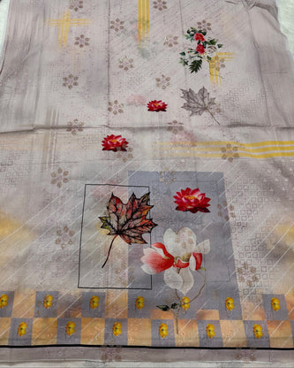 Luxury Cotton Sequence work (unstitch) 01