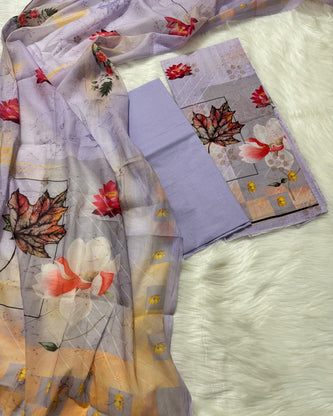 Luxury Cotton Sequence work (unstitch) 01